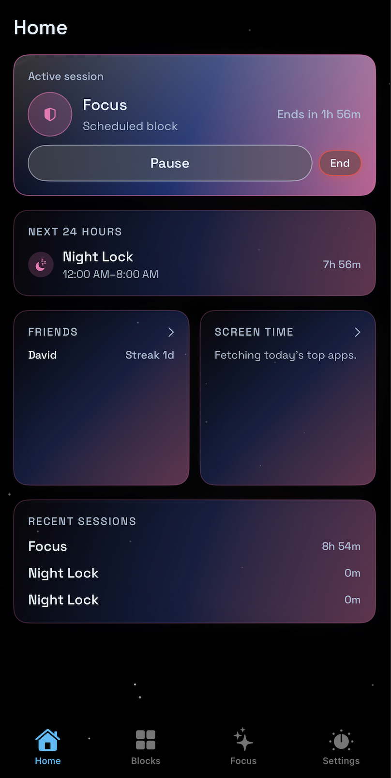 Astradic app home screen preview